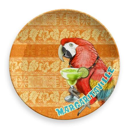 TARHONG Parrot Batik Round Tray - Yellow TRT0140RTPHY